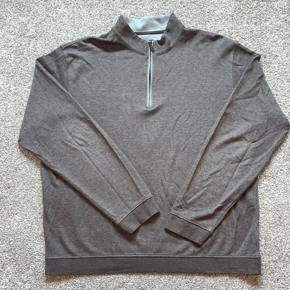 Johnnie-O Sully 1/4 Zip Pullover Sweatshirt in Maple